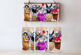 Fall Frosted Glass Cans